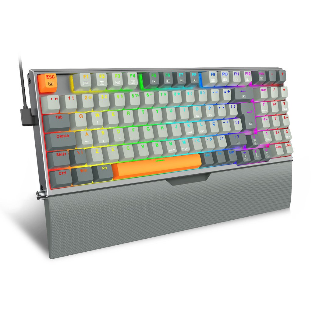 Teclado Mecânico Gamer Redragon Olaf, RGB, Switch Dust-Proof Brown