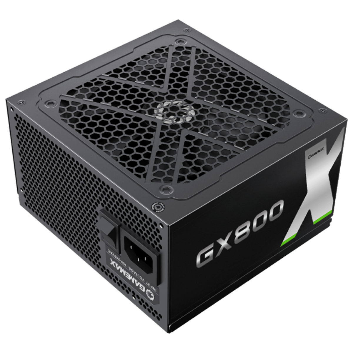 Fonte Gamemax GX800, 800W, 80 Plus Gold, PFC Ativo, Black