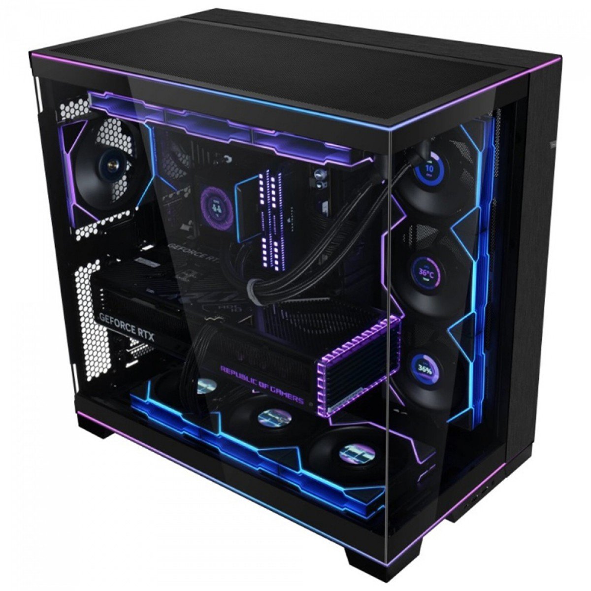 KIT FAN COM 3 UNIDADES LIAN LI UNI FAN TL WIRELESS LCD, ARGB