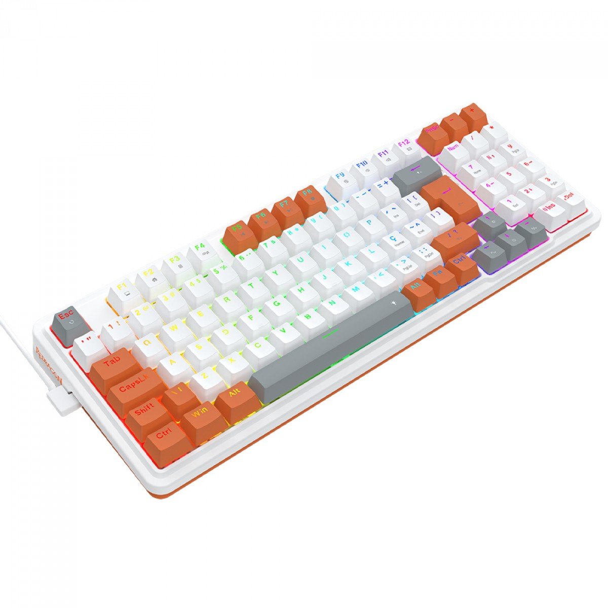 Teclado Mecânico Gamer Redragon Gloria, RGB, Switch Dust-Proof Red