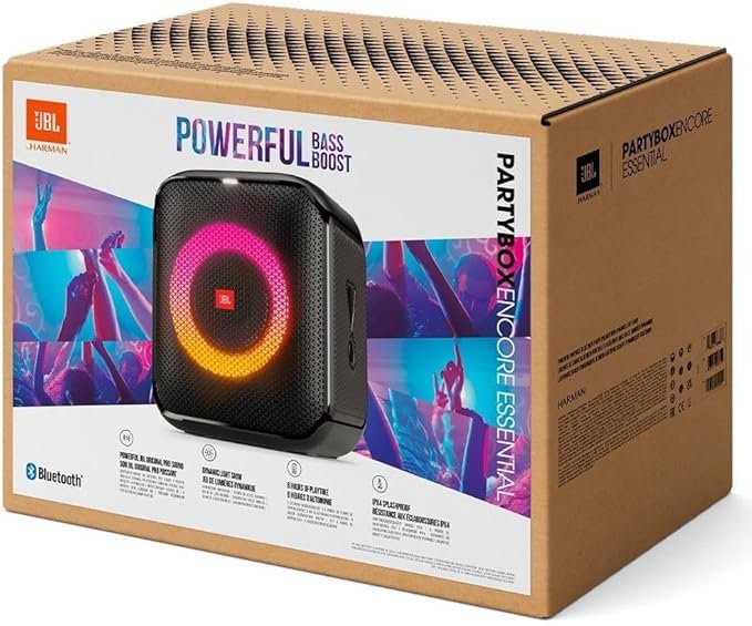 Caixa de Som JBL PartyBox Encore Essential, Led, 100W RMS
