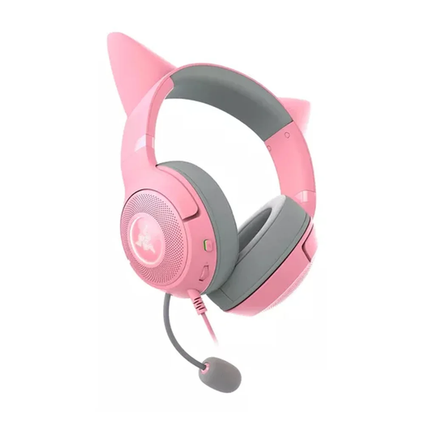 Headset Gamer Razer Kraken Kitty V2 Quartz Usb Rgb Rosa