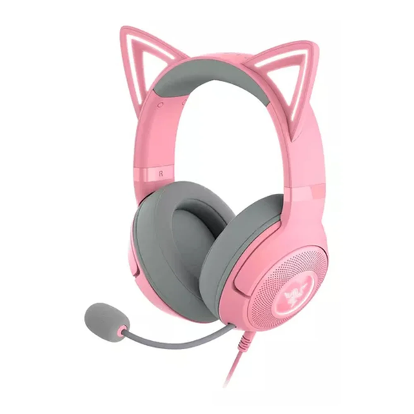 Headset Gamer Razer Kraken Kitty V2 Quartz Usb Rgb Rosa